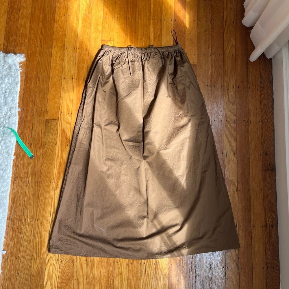 Brown cotton maxi skirt